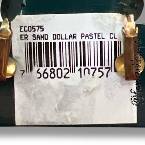 Genuine Shell Pastel Sand Dollar Clip on Earrings - Picture 6 of 8